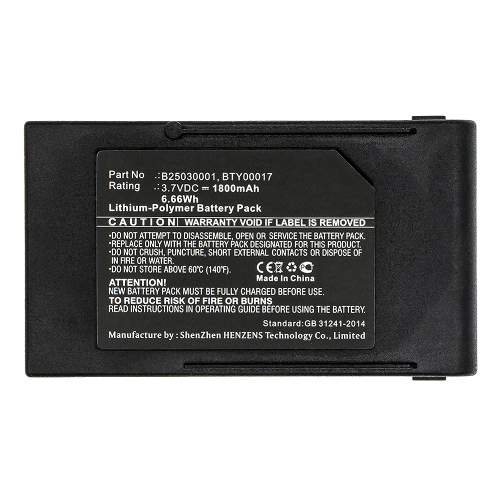 Synergy Digital Credit Card Reader Battery, Compatible with Ingenico BTY00017 Credit Card Reader Battery (Li-Pol, 3.7V, 1800mAh)