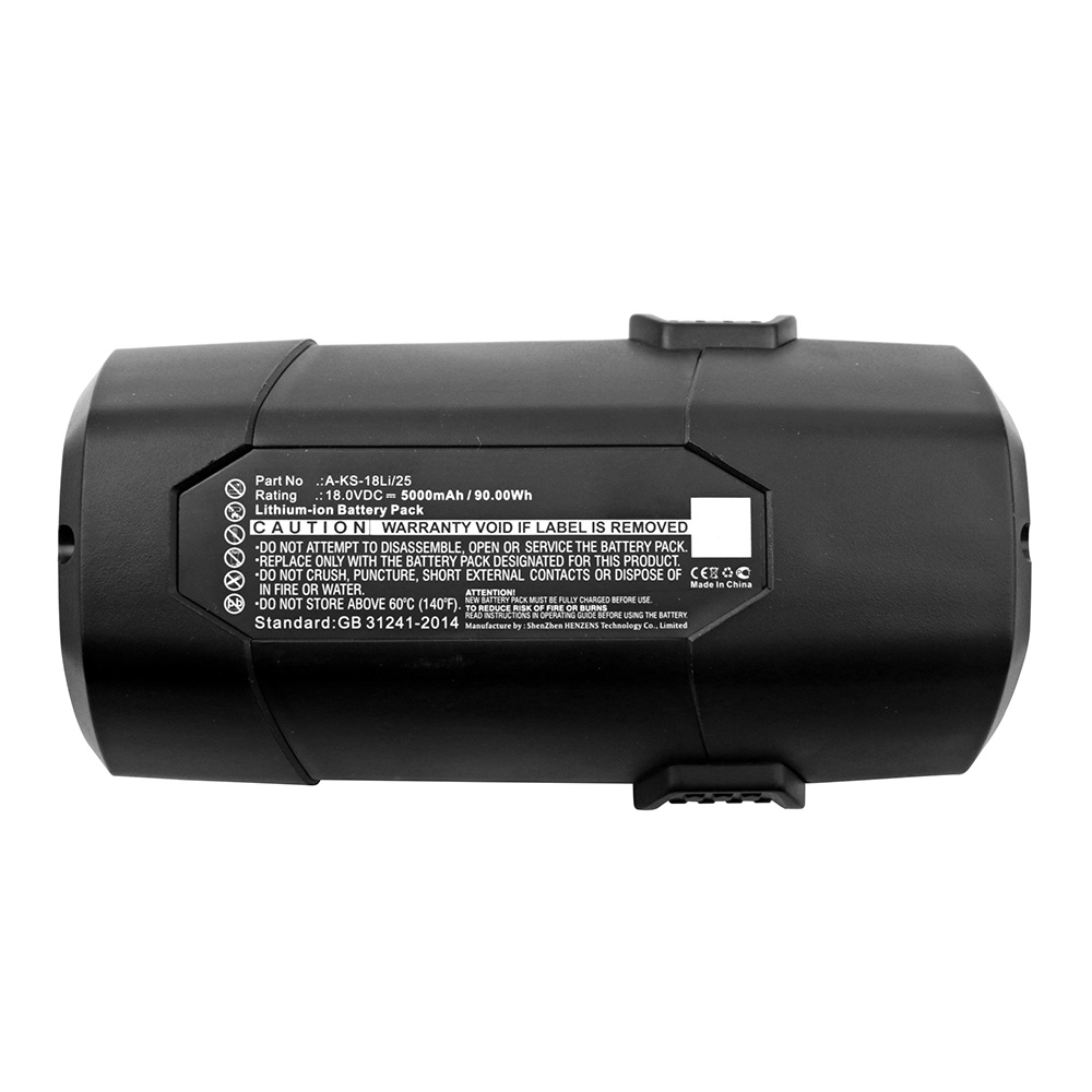 Synergy Digital Power Tool Battery, Compatible with LUX-TOOLS A-KS-18Li/25 Power Tool Battery (Li-ion, 18V, 5000mAh)
