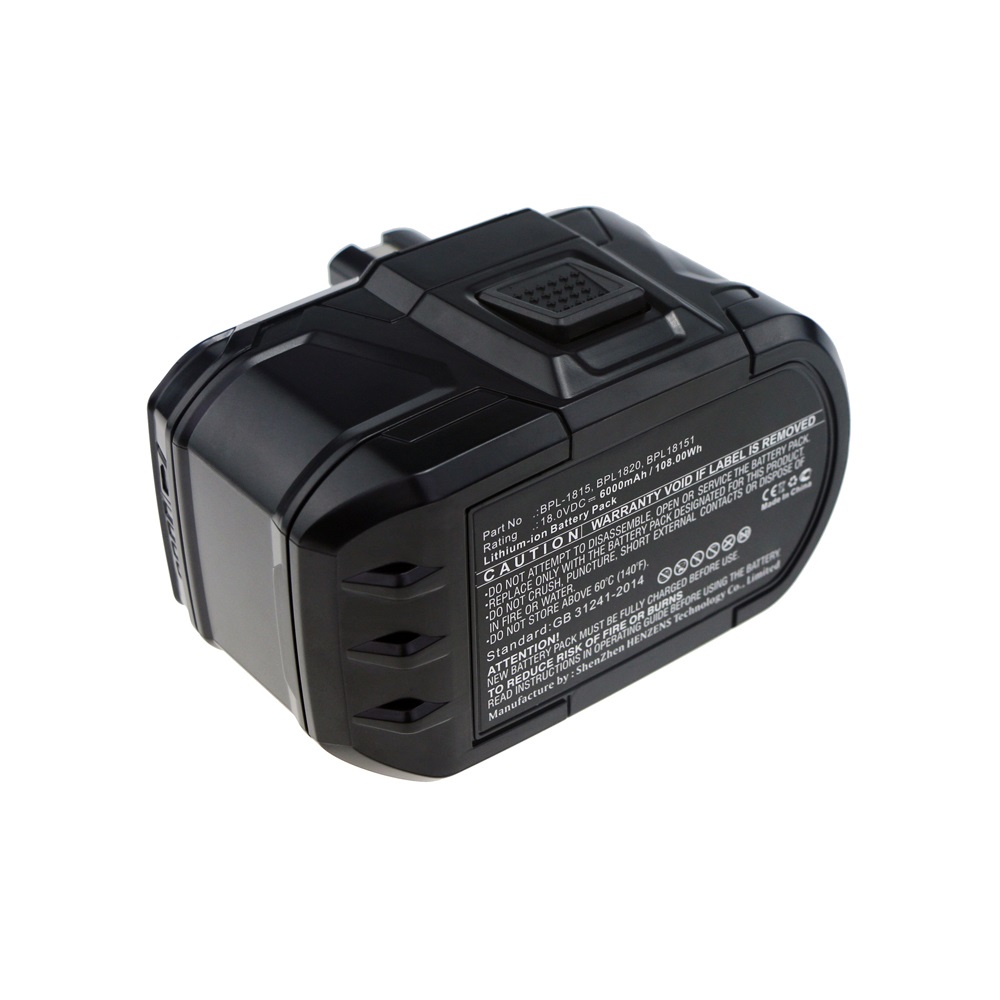 Synergy Digital Power Tool Battery, Compatible with Ryobi BPL-1815 Power Tool Battery (Li-ion, 18V, 6000mAh)