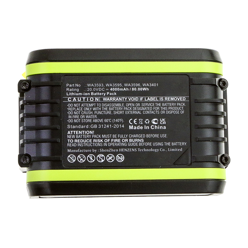 Synergy Digital Power Tool Battery, Compatible with Worx WA3401 Power Tool Battery (Li-ion, 20V, 4000mAh)