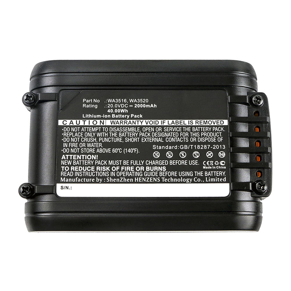 Synergy Digital Power Tool Battery, Compatible with Worx WA3551 Power Tool Battery (Li-ion, 20V, 2000mAh)