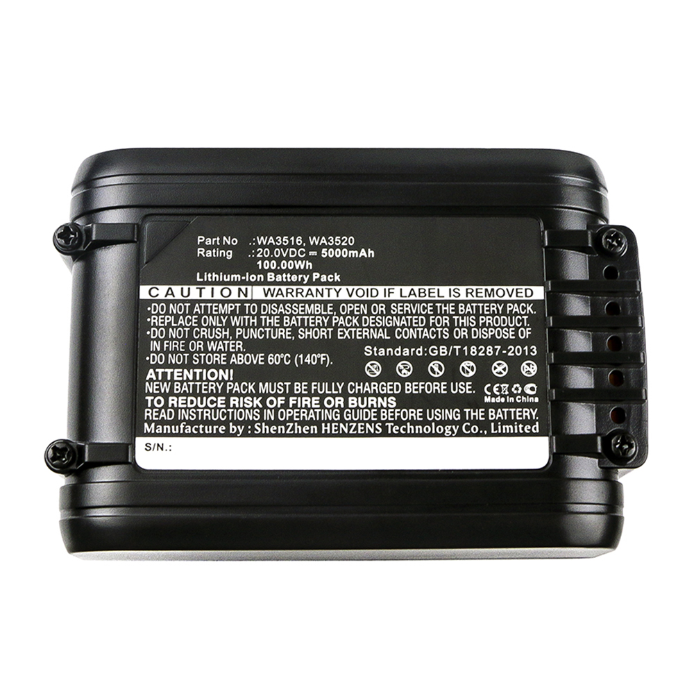 Synergy Digital Power Tool Battery, Compatible with Worx WA3551 Power Tool Battery (Li-ion, 20V, 5000mAh)