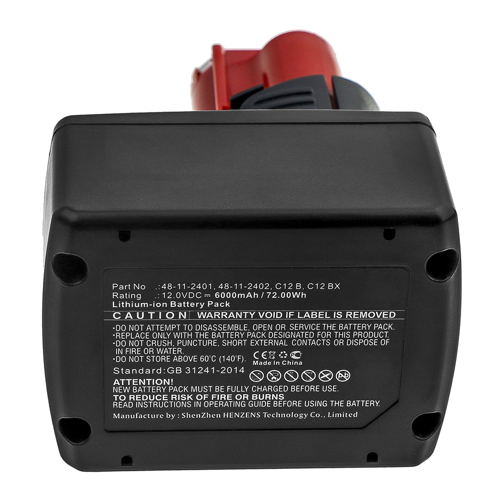 Synergy Digital Power Tool Battery, Compatible with 48112401 Power Tool Battery (12V, Li-ion, 6000mAh)