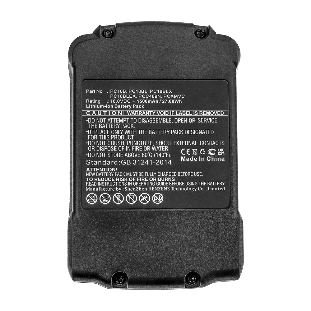 Synergy Digital Power Tool Battery, Compatible with PC18B Power Tool Battery (18V, Li-ion, 1500mAh)