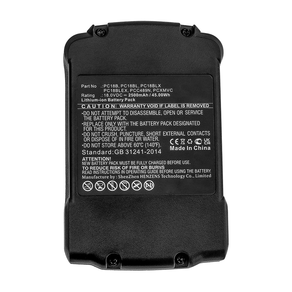 Synergy Digital Power Tool Battery, Compatible with PC18B Power Tool Battery (18V, Li-ion, 2500mAh)