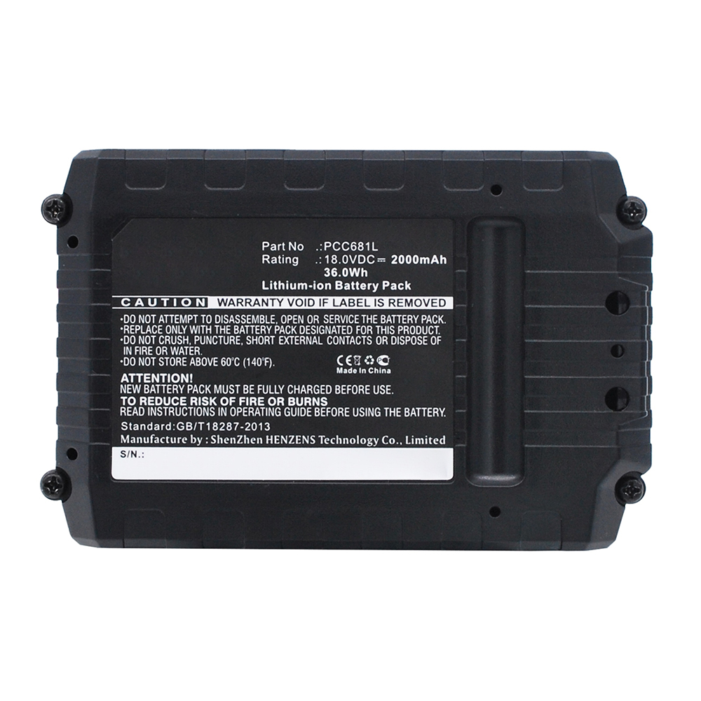 Synergy Digital Power Tool Battery, Compatible with PCC680L Power Tool Battery (18V, Li-ion, 2000mAh)