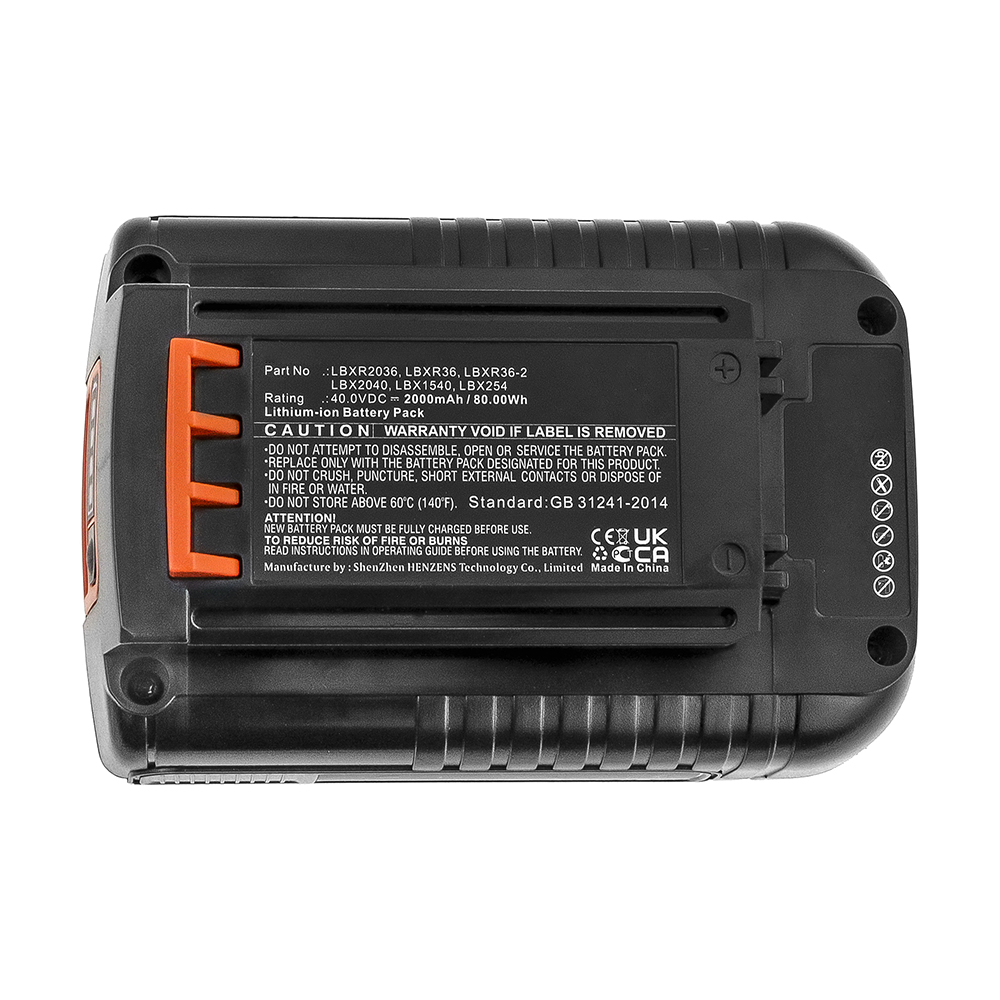 Synergy Digital Power Tool Battery, Compatible with Black & Decker LBX1540 Power Tool Battery (Li-ion, 40V, 2000mAh)