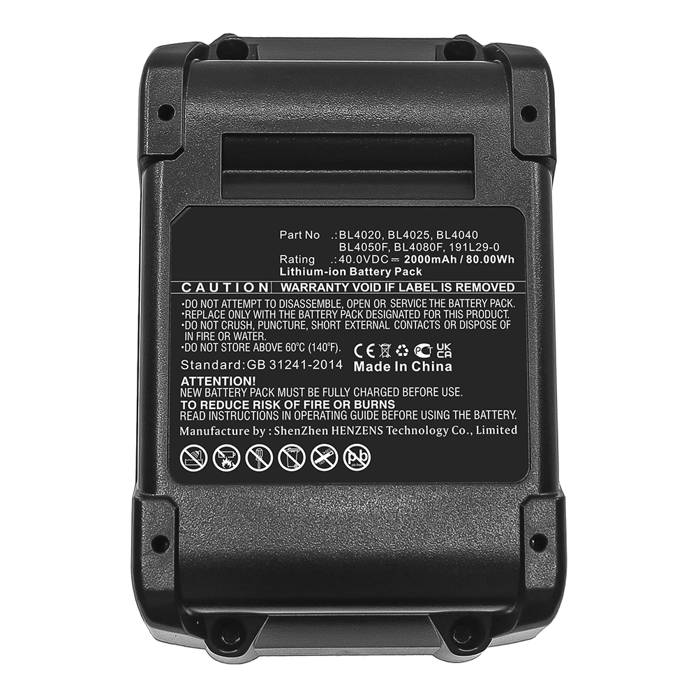 Synergy Digital Power Tool Battery, Compatible with Makita BL4020 Power Tool Battery (Li-ion, 40V, 2000mAh)