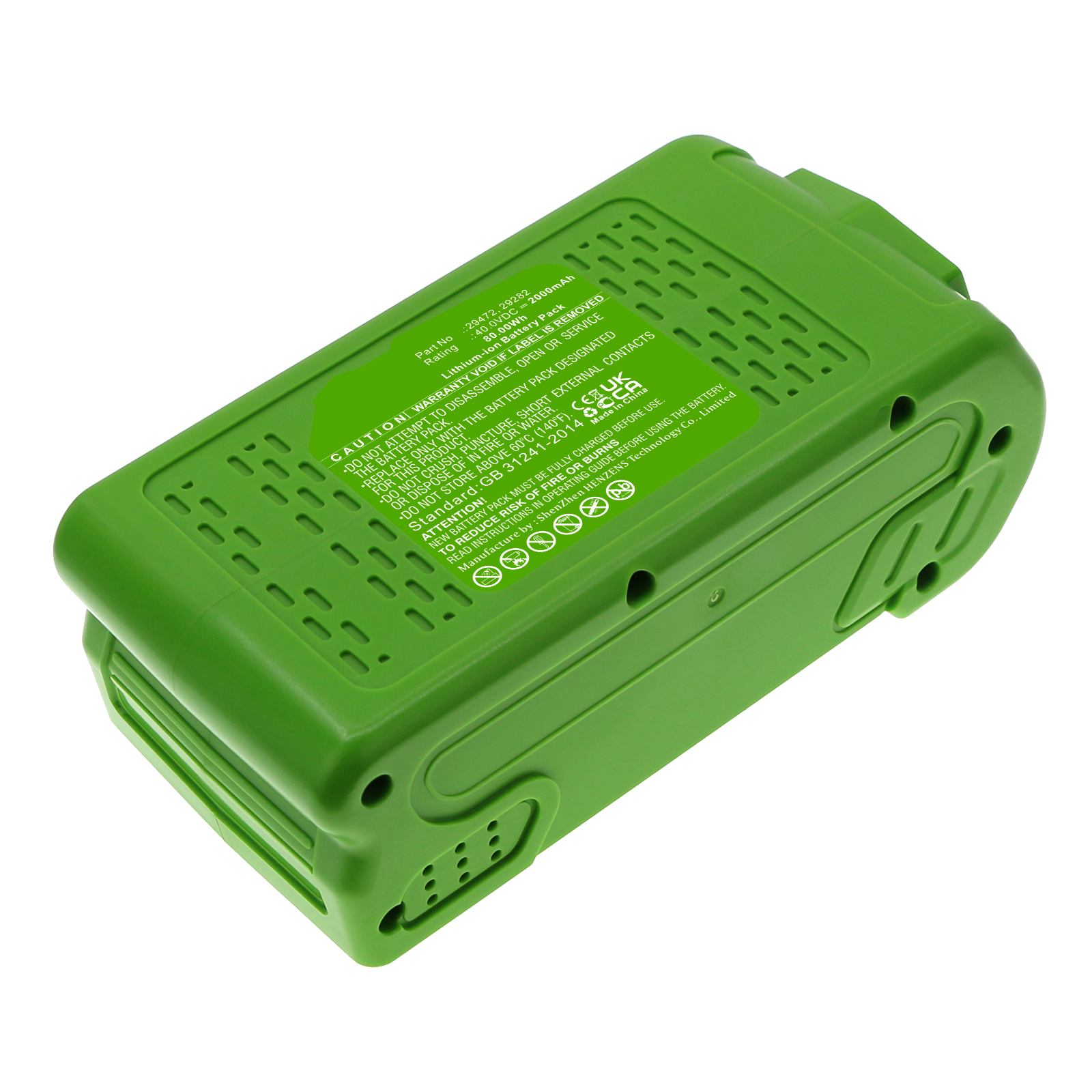 Synergy Digital Power Tool Battery, Compatible with GreenWorks 24252 Power Tool Battery (Li-ion, 40V, 2000mAh)