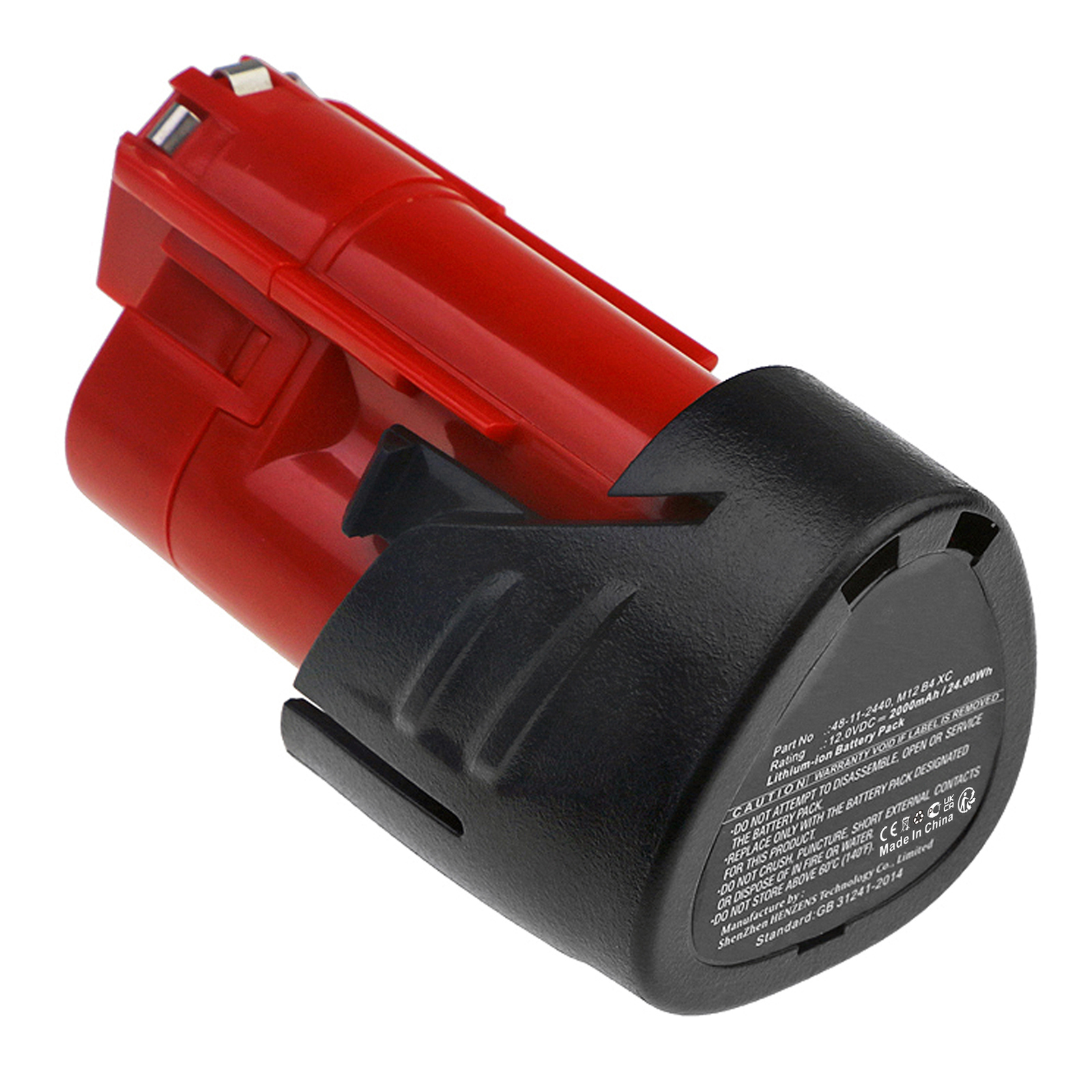 Synergy Digital Power Tool Battery, Compatible with Milwaukee 48-11-2402 Power Tool Battery (Li-ion, 12V, 2000mAh)