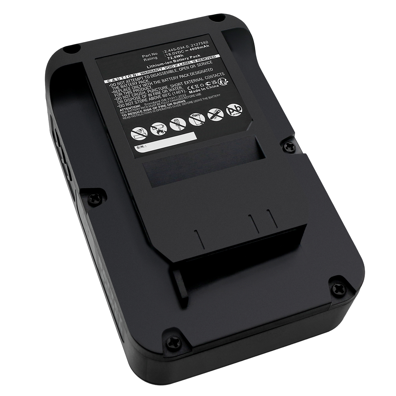 Synergy Digital Gardening Tool Battery, Compatible with KARCHER 2.445-034.0 Gardening Tool Battery (Li-ion, 18V, 4000mAh)