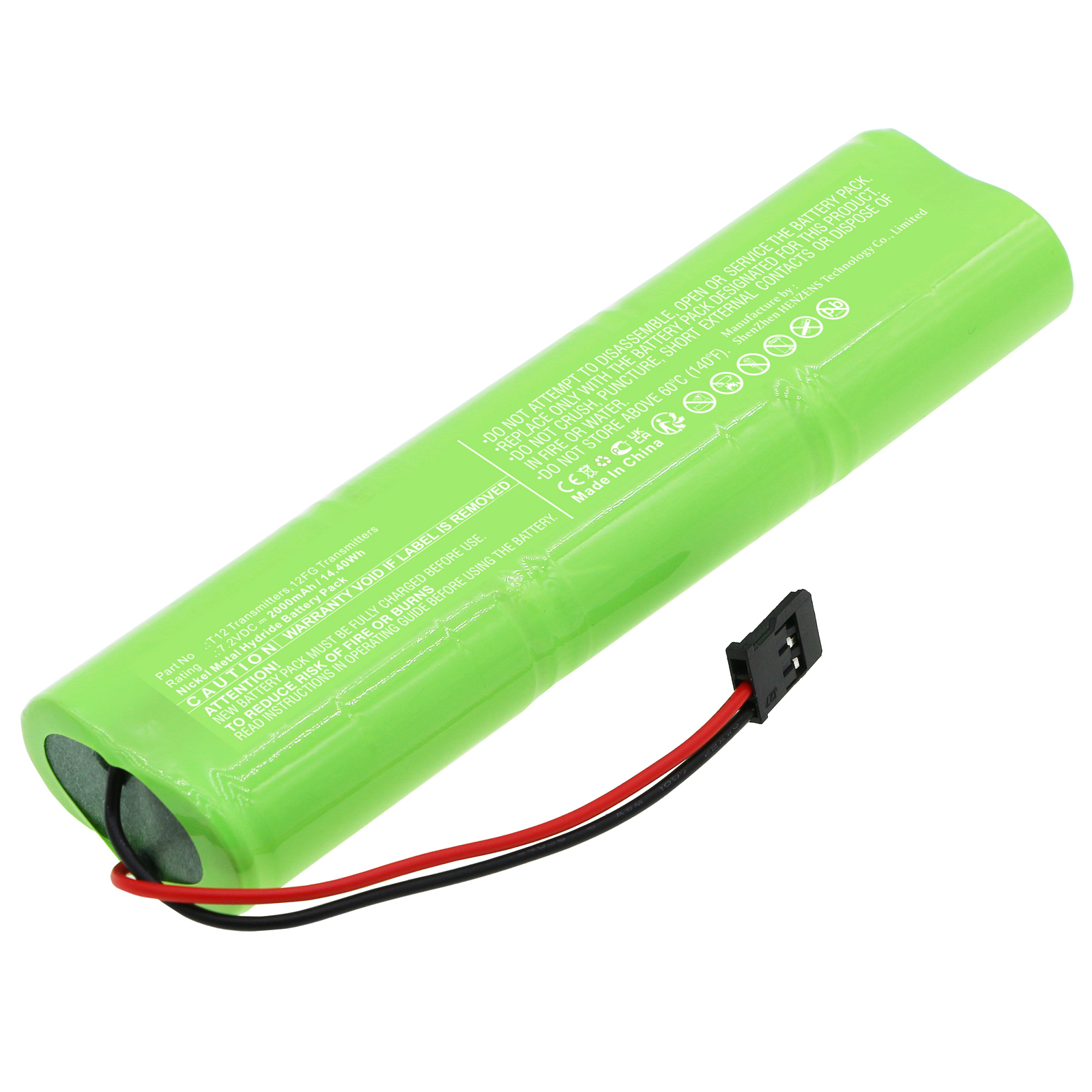 Synergy Digital Remote Control Battery, Compatible with Futaba HT6F1800B Remote Control Battery (Ni-MH, 7.2V, 2000mAh)