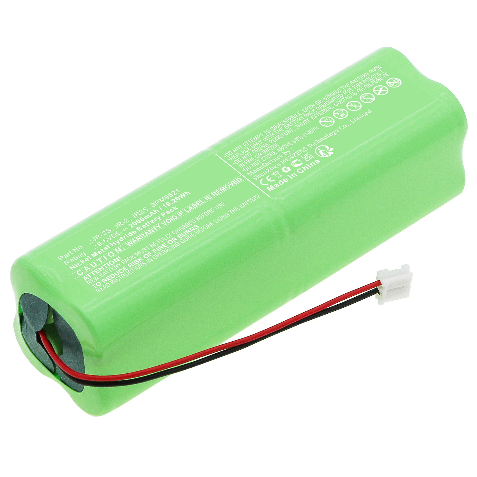 Synergy Digital Remote Control Battery, Compatible with Spektrum JR-2 Remote Control Battery (Ni-MH, 9.6V, 2000mAh)