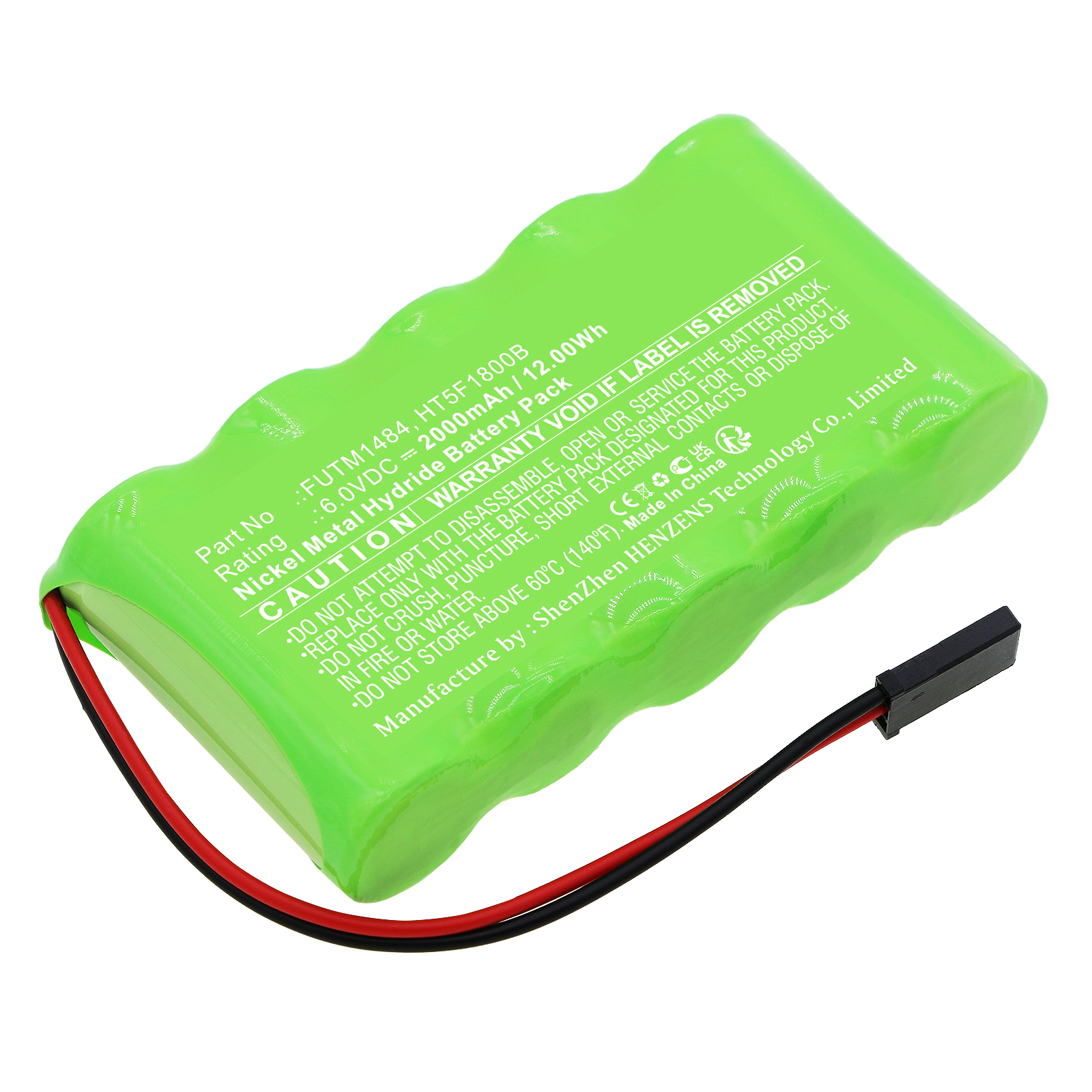 Synergy Digital Remote Control Battery, Compatible with FUTABA FUTM1484 Remote Control Battery (Ni-MH, 6V, 2000mAh)