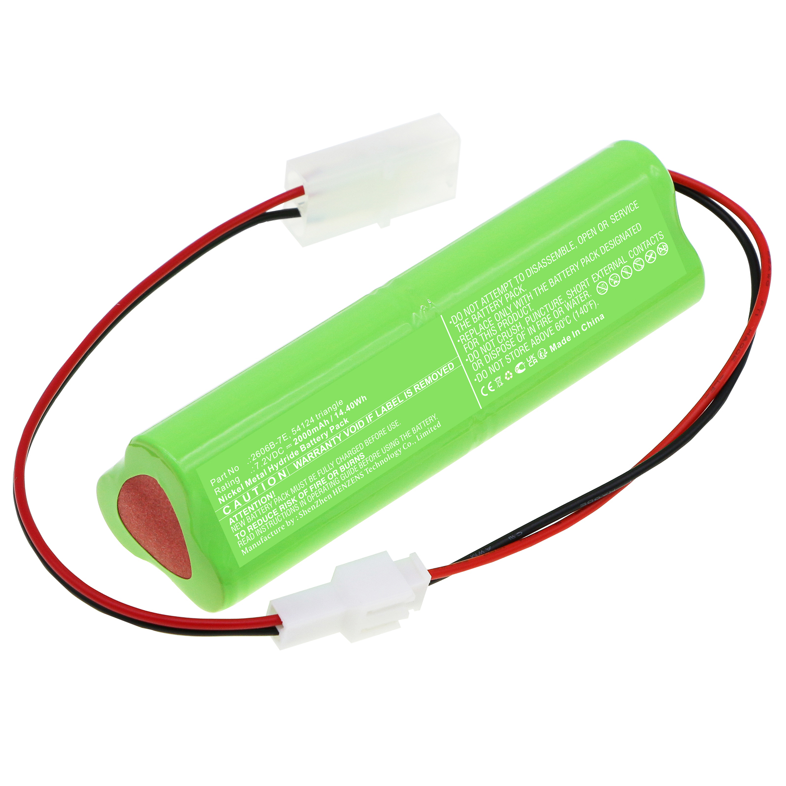 Synergy Digital Remote Control Battery, Compatible with Hitec 2606B-7E Remote Control Battery (Ni-MH, 7.2V, 2000mAh)