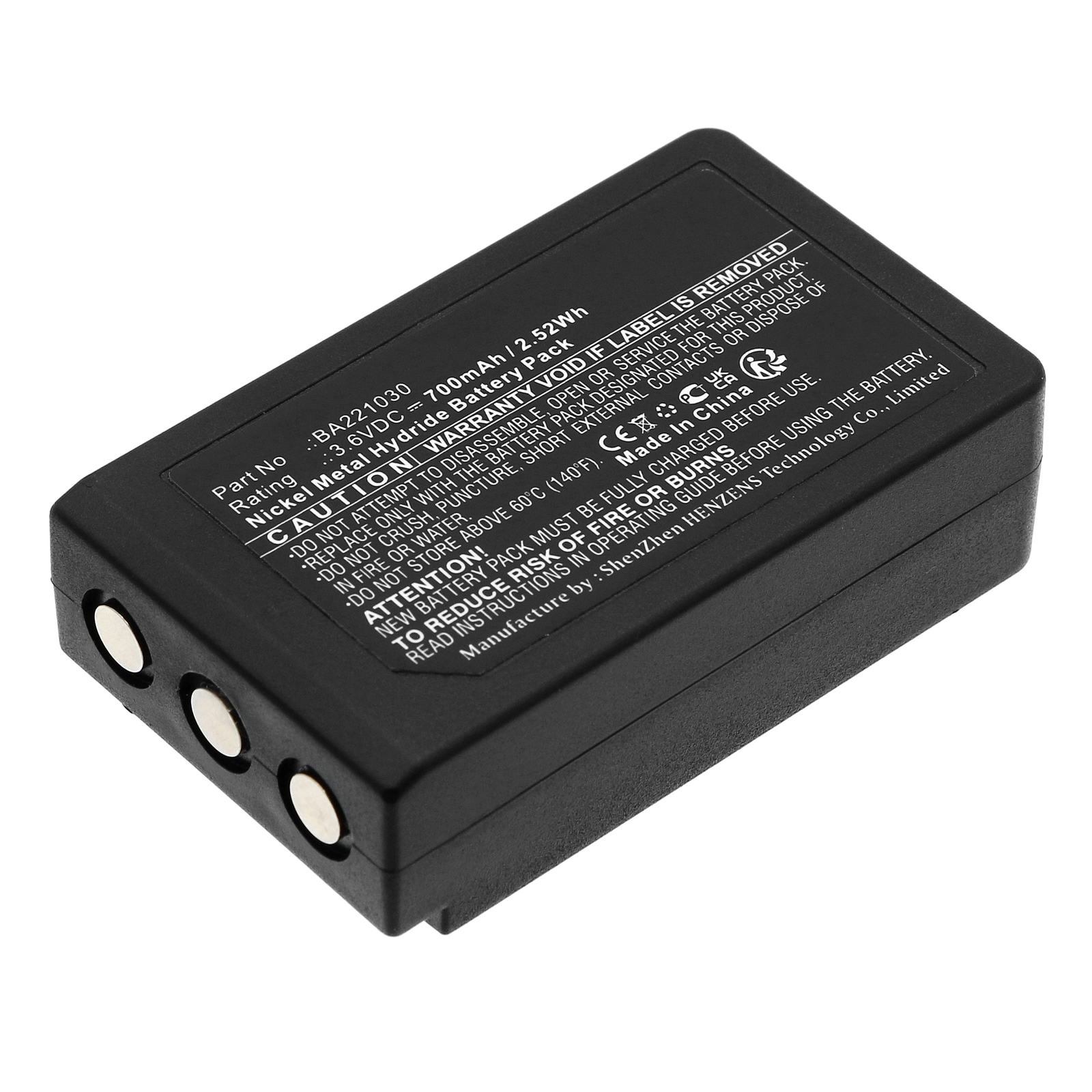 Synergy Digital Remote Control Battery, Compatible with HBC BA221030 Remote Control Battery (Ni-MH, 3.6V, 700mAh)