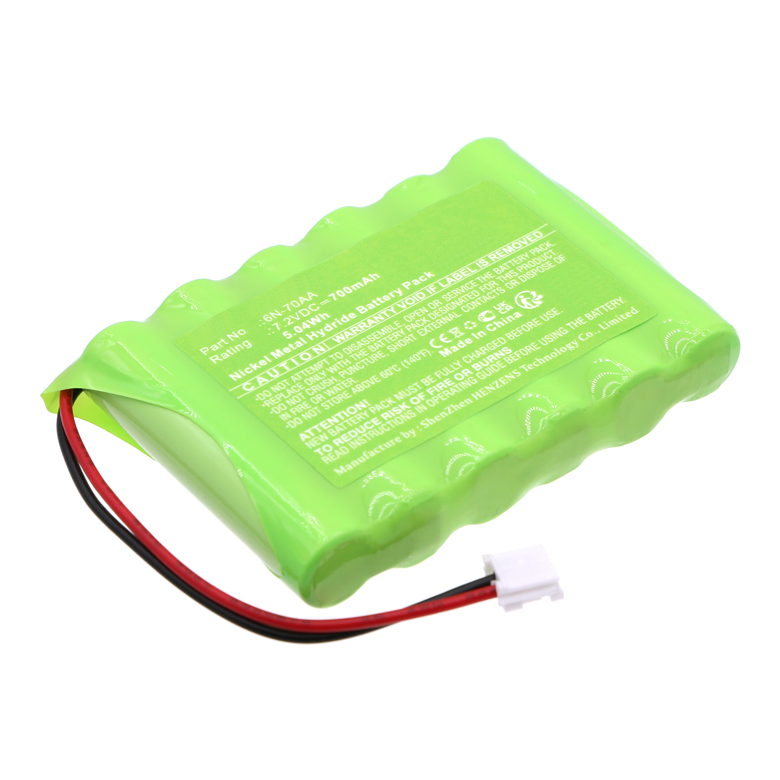 Synergy Digital Remote Control Battery, Compatible with Holzleitner 6N-70AA Remote Control Battery (Ni-MH, 7.2V, 700mAh)