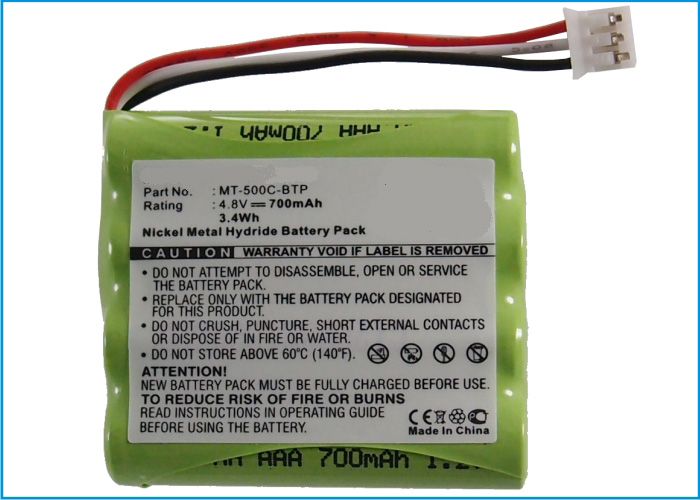 Synergy Digital Remote Control Battery, Compatiable with Crestron MT-500C-BTP Remote Control Battery (4.8V, Ni-MH, 700mAh)