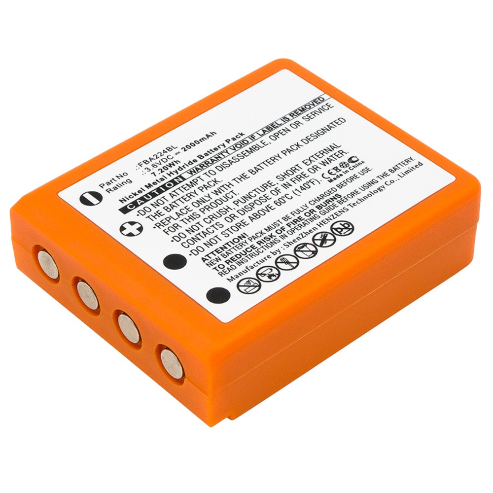 Synergy Digital Crane Remote Control Battery, Compatible with HBC Radiomatic Keynote, Radiomatic Linus 4, Radiomatic Micron 4, Radiomatic Micron 5, Radiomatic Micron 6, Radiomatic Micron 7, Radiomatic Patrol D, Radiomatic Quadrix, Radiomatic Vector Pro Crane Remote Control Battery (3.6, Ni-MH, 2000mAh)