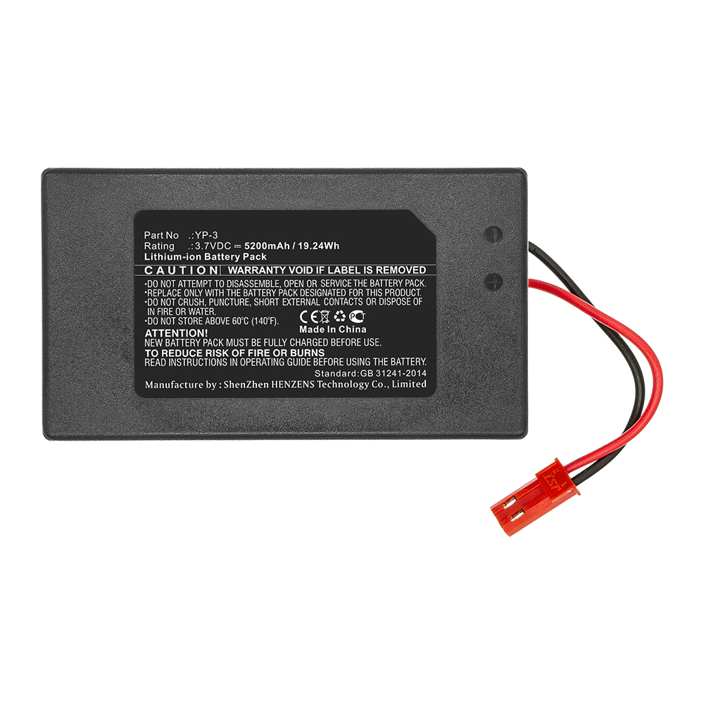 Synergy Digital Remote Control Battery, Compatible with YUNEEC YP-3 Remote Control Battery (Li-ion, 3.7V, 5200mAh)