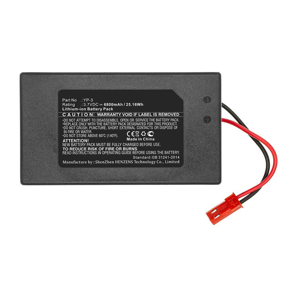 Synergy Digital Remote Control Battery, Compatible with YUNEEC YP-3 Remote Control Battery (Li-ion, 3.7V, 6800mAh)