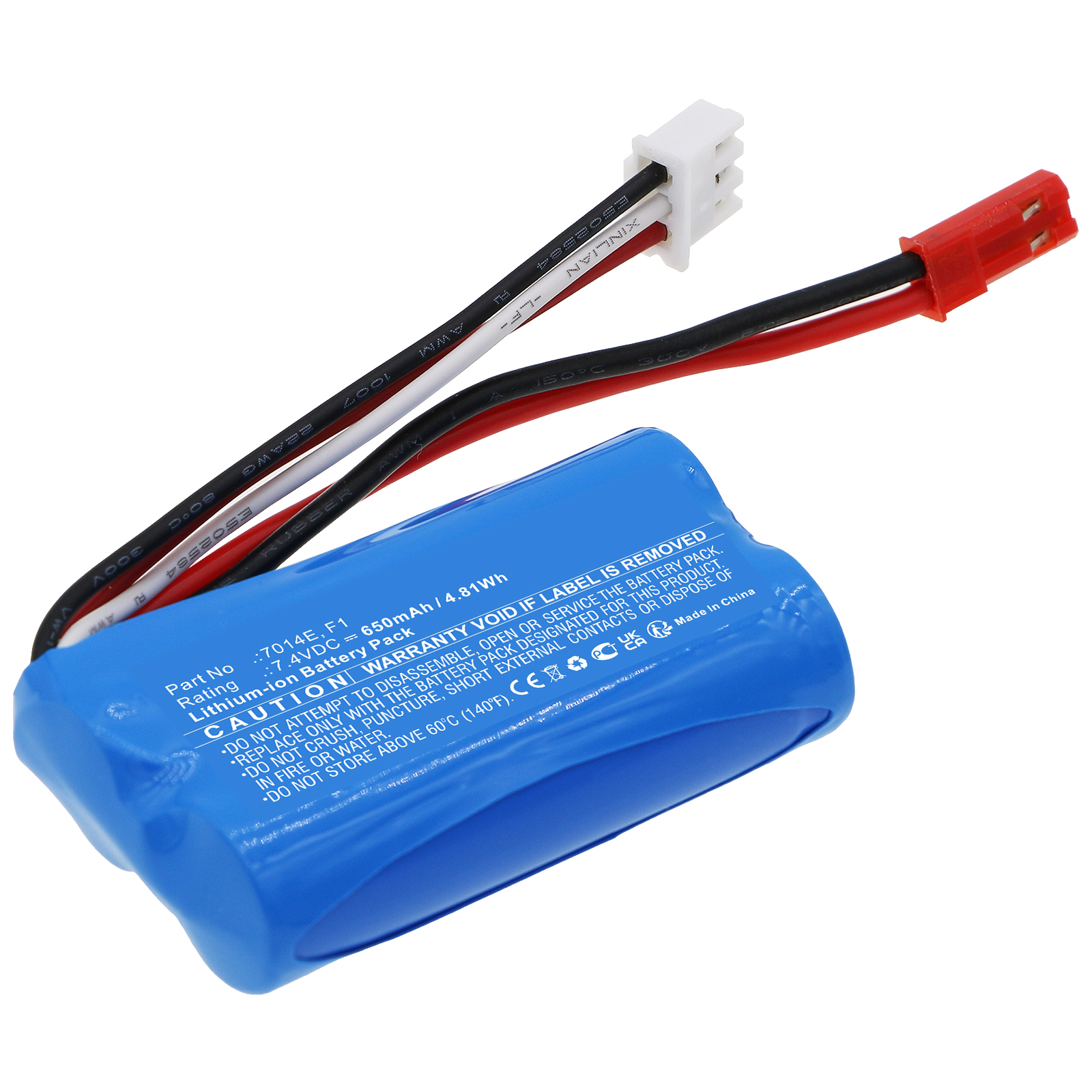 Synergy Digital Helicopter Battery, Compatible with Shuang Ma 7014E Helicopters Battery (Li-ion, 7.4V, 650mAh)