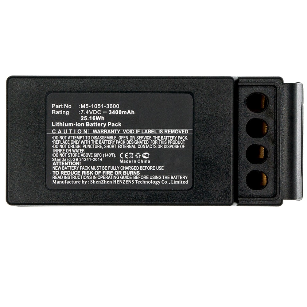 Synergy Digital Crane Remote Control Battery, Compatible with Cavotec M9-1051-3600 EX, MC-3, MC-3000 Crane Remote Control Battery (7.4, Li-ion, 3400mAh)