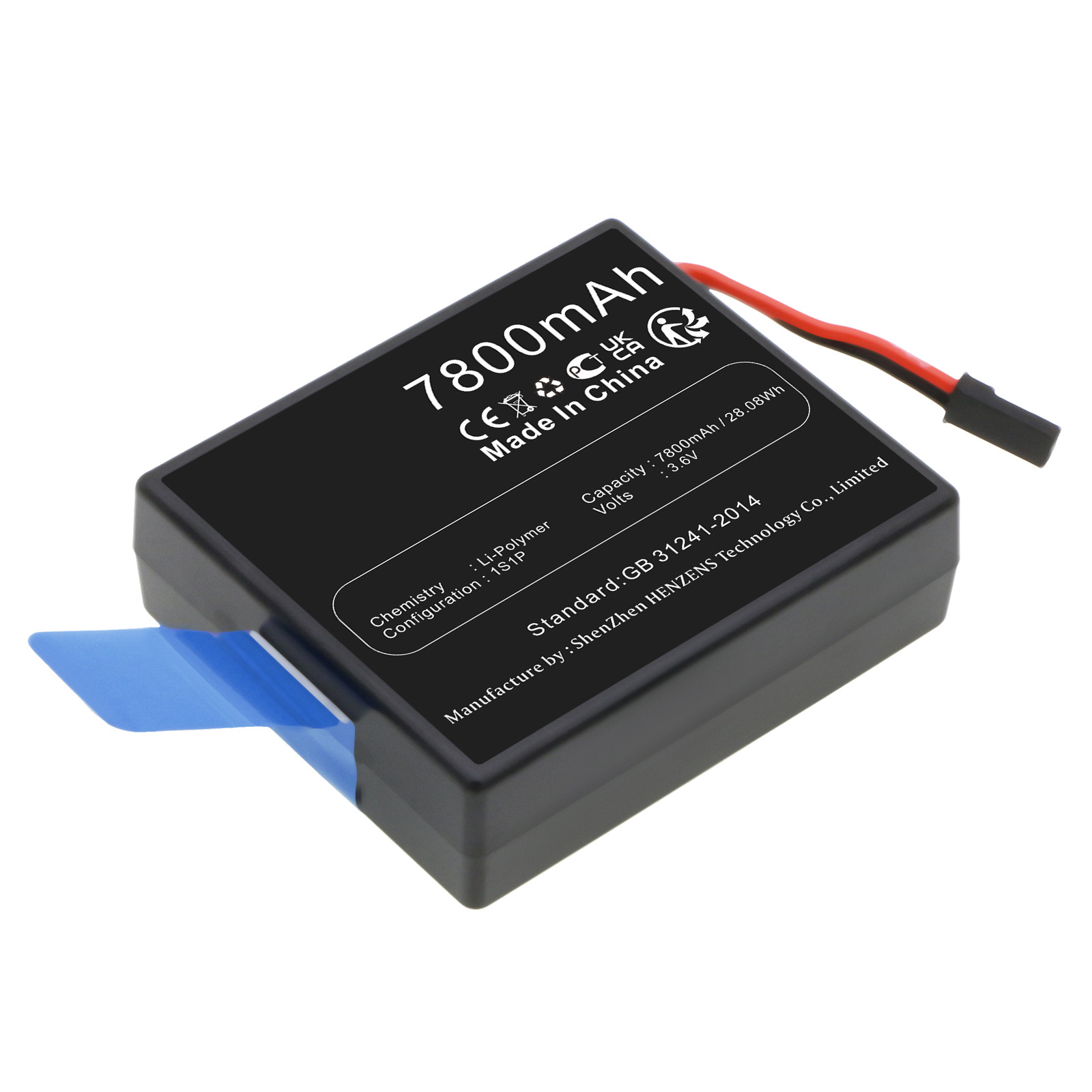 Synergy Digital Remote Control Battery, Compatible with YUNEEC YP-2 Remote Control Battery (Li-Pol, 3.6V, 7800mAh)