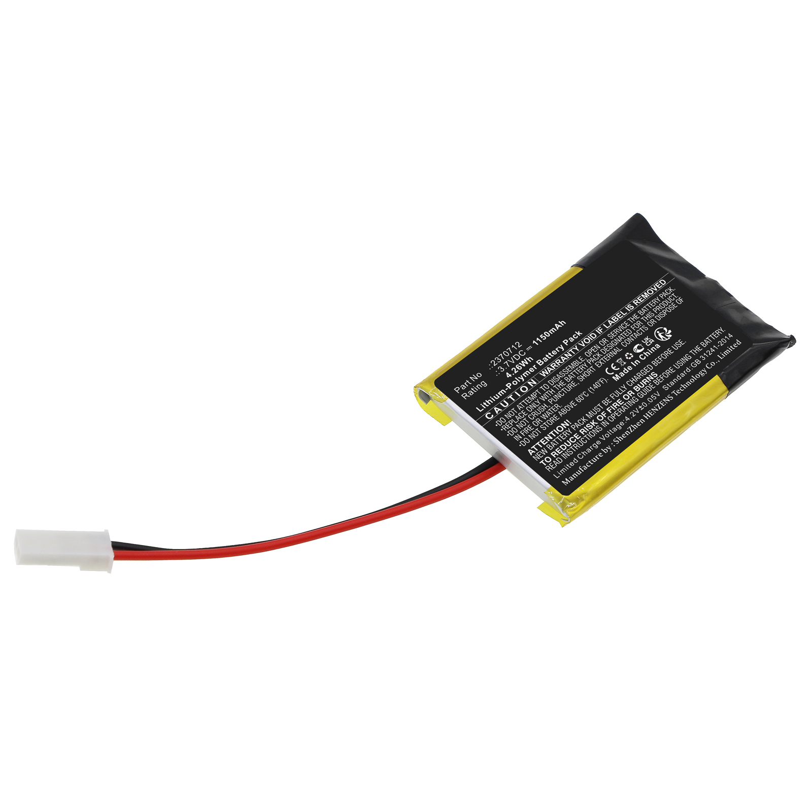 Synergy Digital Remote Control Battery, Compatible with MINN KOTA 2370712 Remote Control Battery (Li-Pol, 3.7V, 1150mAh)