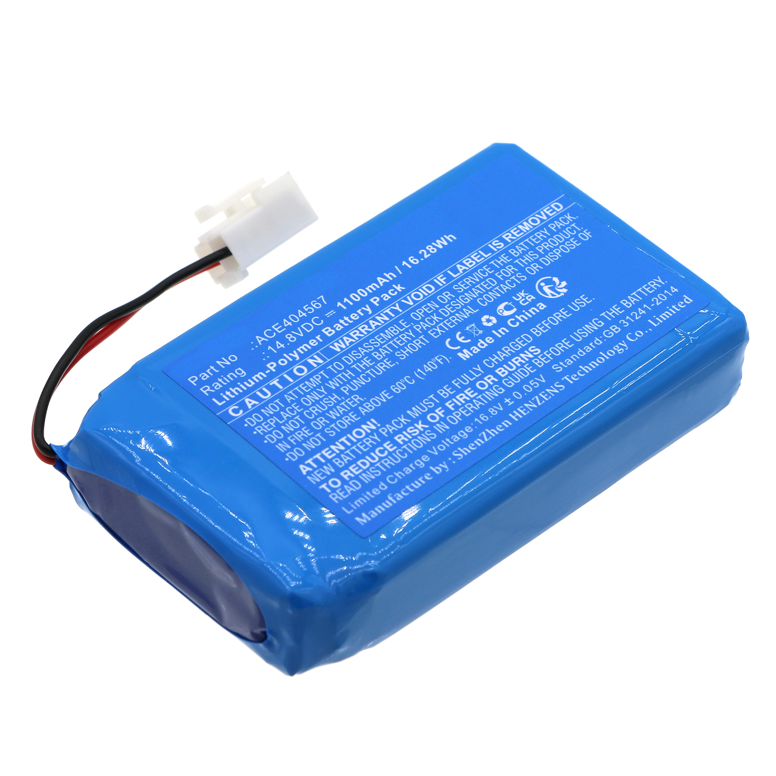 Synergy Digital Remote Control Battery, Compatible with Cobra ACE404567 Remote Control Battery (Li-Pol, 14.8V, 1100mAh)