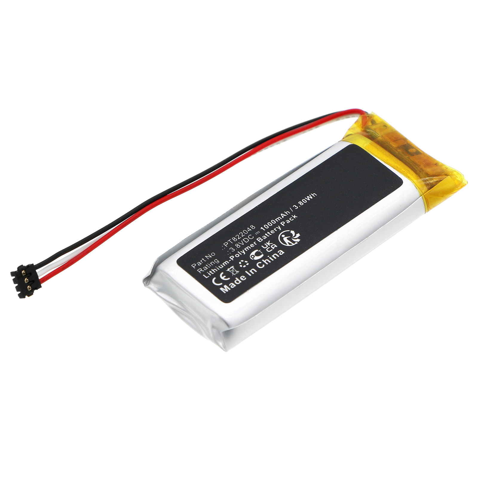 Synergy Digital Remote Control Battery, Compatible with Valve PT822048 Remote Control Battery (Li-Pol, 3.8V, 1000mAh)