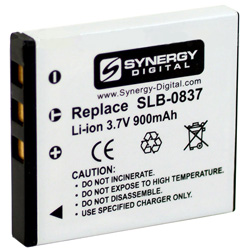 SLB-0837 Lithium-Ion Battery - Rechargeable Ultra High Capacity (3.7v 900 mAh) - replacement for Samsung SLB-0837 Battery