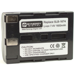 SDSLB1674 Rechargeable Lithium-ion Ultra High Capacity Battery (7.4v 1600 mAh) - Replacement for Samsung SLB-1674 Battery