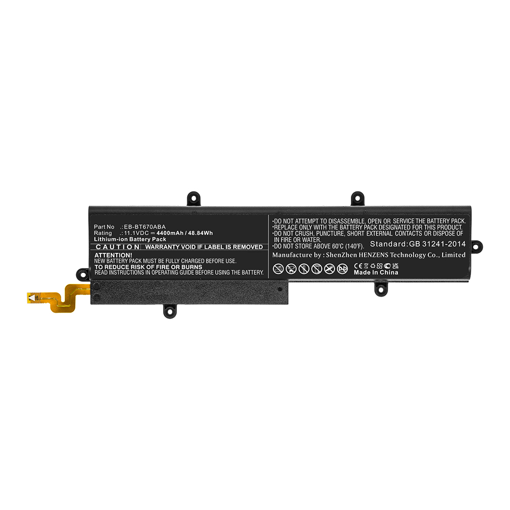 Synergy Digital Tablet Battery, Compatible with Samsung EB-BT670ABA Tablet Battery (Li-ion, 11.1V, 4400mAh)
