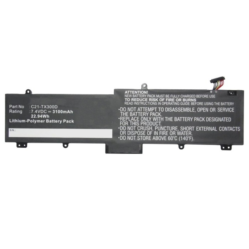 Synergy Digital Tablet Battery, Compatible with Asus 0B200-00310100, C21-TX300D Tablet Battery (Li-Pol, 7.4V, 3100mAh)