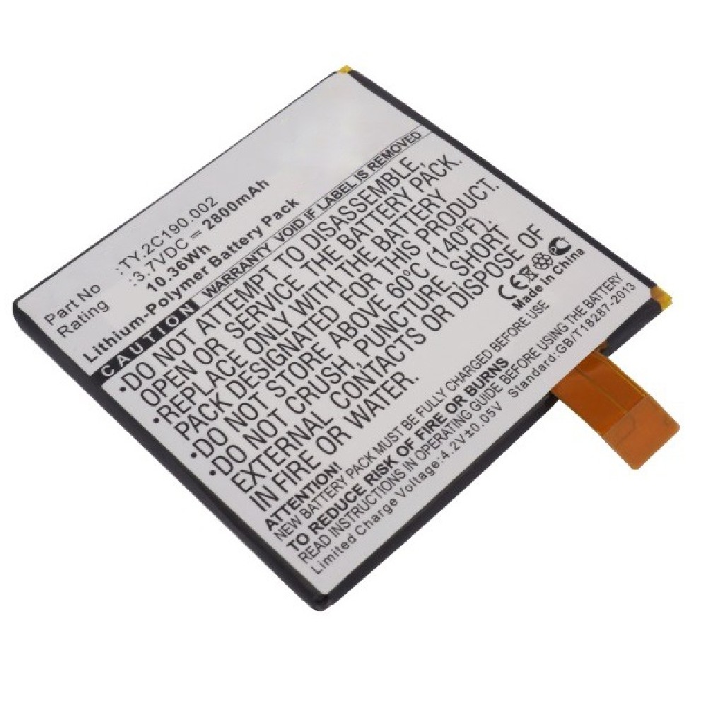 Synergy Digital Tablet Battery, Compatible with DELL TY.2C190.002 Tablet Battery (Li-Pol, 3.7V, 2800mAh)