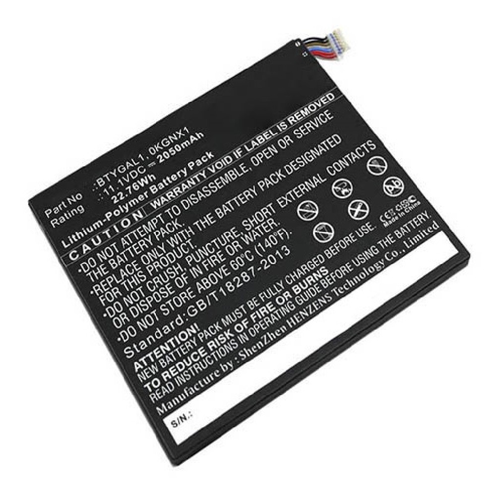 Synergy Digital Tablet Battery, Compatible with DELL 0KGNX1, BTYGAL1, OKGNX1 Tablet Battery (Li-Pol, 11.1V, 2050mAh)