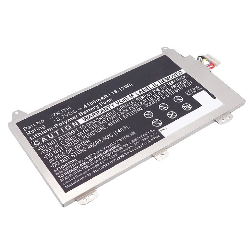 Synergy Digital Tablet Battery, Compatible with DELL 7KJTH Tablet Battery (Li-Pol, 3.7V, 4100mAh)