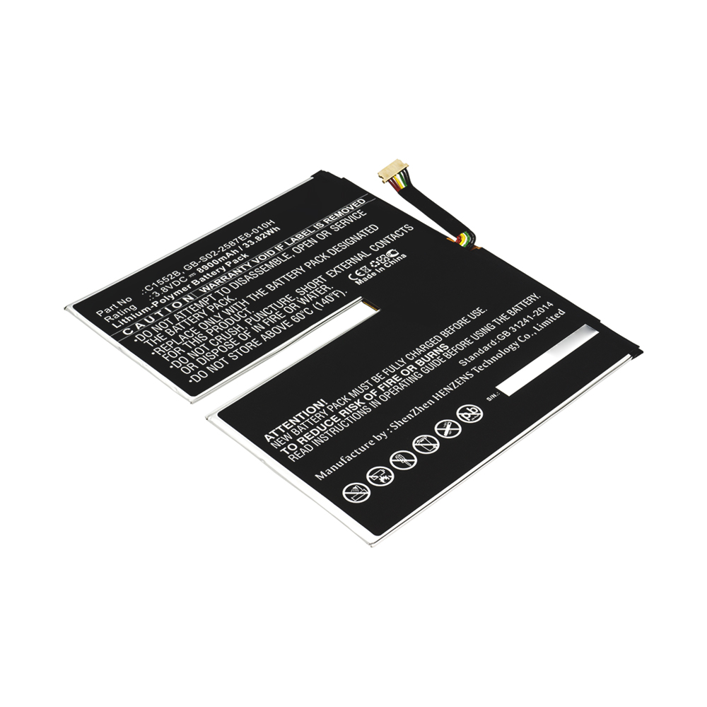 Synergy Digital Tablet Battery, Compatible with Google C1552B, GB-S02-2587E8-010H Tablet Battery (3.8V, Li-Pol, 8900mAh)
