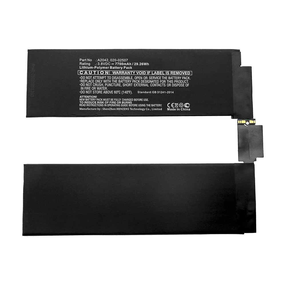Synergy Digital Tablet Battery, Compatible with Apple 020-02507 Tablet Battery (Li-Pol, 3.8V, 7700mAh)
