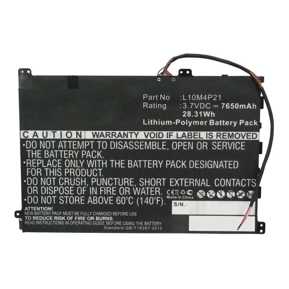 Synergy Digital Tablet Battery, Compatible with Lenovo L10M4P21 Tablet Battery (Li-Pol, 3.7V, 7650mAh)