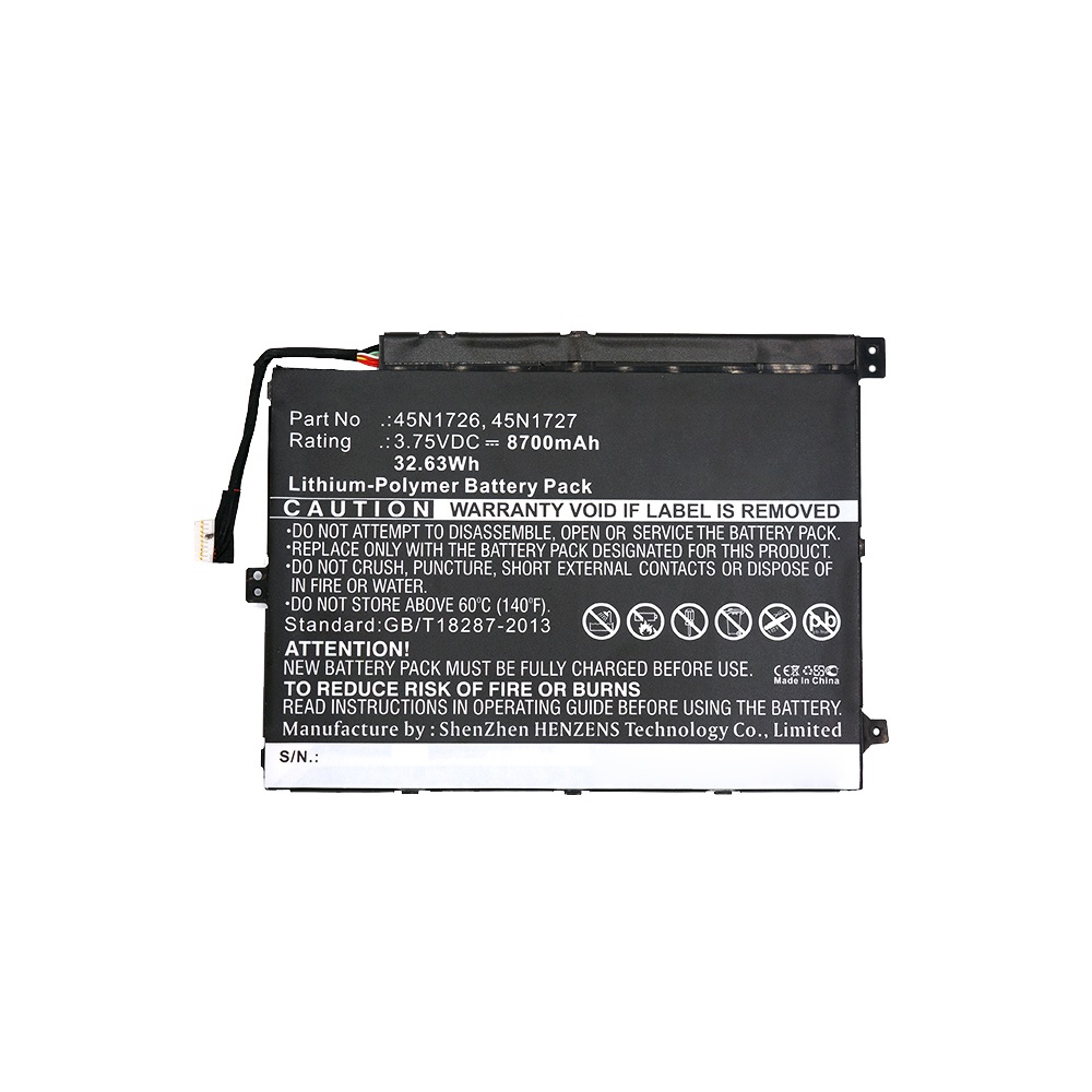 Synergy Digital Tablet Battery, Compatible with Lenovo 45N1726 Tablet Battery (Li-Pol, 3.75V, 8700mAh)