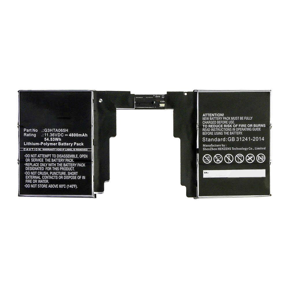 Synergy Digital Tablet Battery, Compatible with G3HTA065H Tablet Battery (11.36V, Li-Pol, 4800mAh)