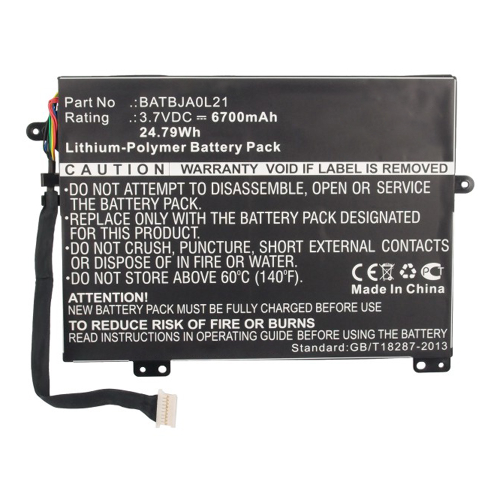 Synergy Digital Tablet Battery, Compatible with BATBJA0L21 Tablet Battery (3.7V, Li-Pol, 6700mAh)