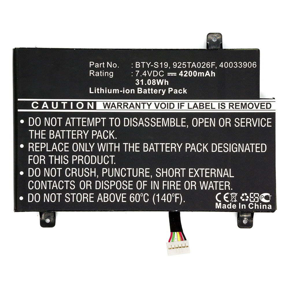 Synergy Digital Tablet Battery, Compatible with 40033906 Tablet Battery (7.4V, Li-Pol, 4200mAh)