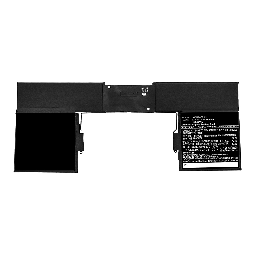 Synergy Digital Tablet Battery, Compatible with Microsoft G3HTA001H Tablet Battery (Li-Pol, 7.59V, 8900mAh)