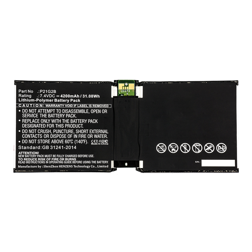 Synergy Digital Tablet Battery, Compatible with Microsoft P21G2B Tablet Battery (Li-Pol, 7.4V, 4200mAh)