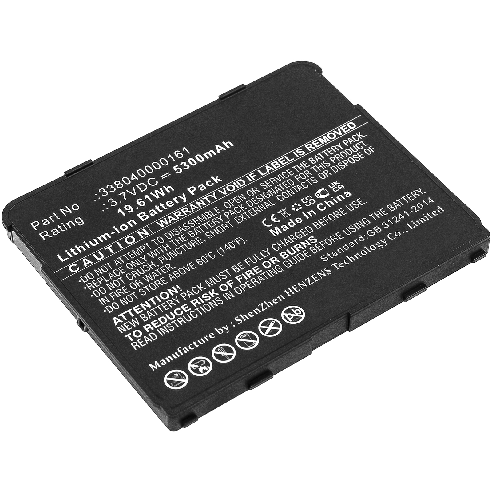 Synergy Digital Tablet Battery, Compatible with Matic 338040000161 Tablet Battery (Li-Pol, 3.7V, 5300mAh)