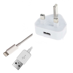 USB Home & Travel Charger For iPhone 5 - For Use In The UK