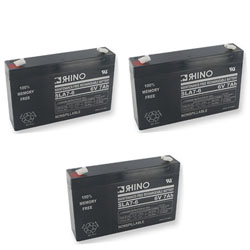 SLA7-6 Sealed Lead Acid Battery (6 Volt, 7 Ah) Ultra High Capacity - Set Of 3
